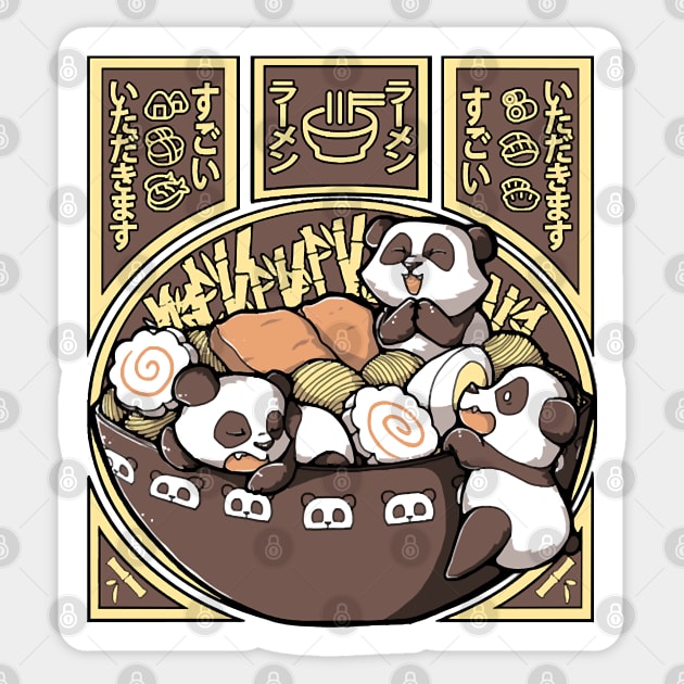 Panda Ramen Sticker by rWashor